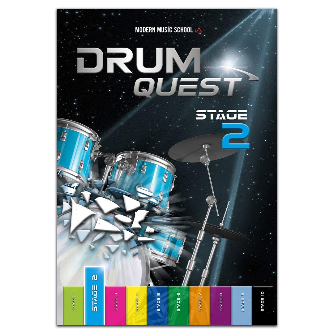 Drum Quest Stage 2: Die Schlagzeugschule für Anfänger - Ganz einfach Schlagzeug lernen mit dem Schlagzeug Songbuch mit Bonus-Material (Band 2) Arts & Music