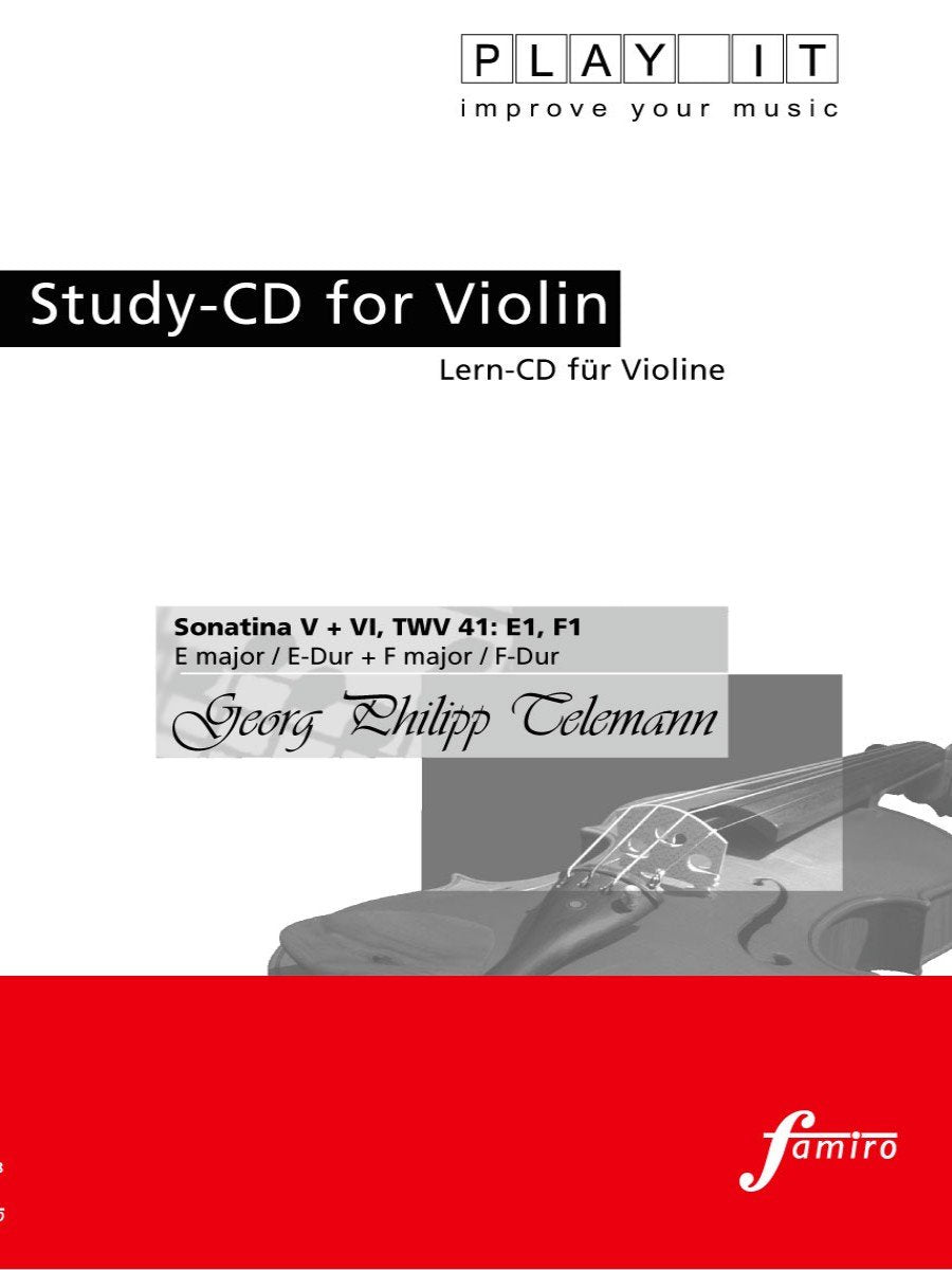Sonatina V + VI TWV 41: E1, F1, Violine, 1 Audio-CD: Lern-CD für Violine mit Cembalobegleitung Sheet Music