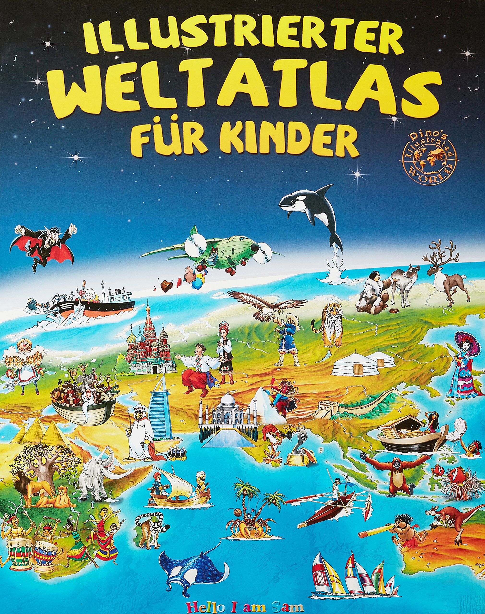 Illustrierter Weltatlas für Kinder: Dino's illustrated world Learning & Reference