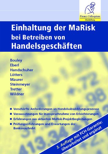 Einhaltung der MaRisk bei Handelsgeschäften Law