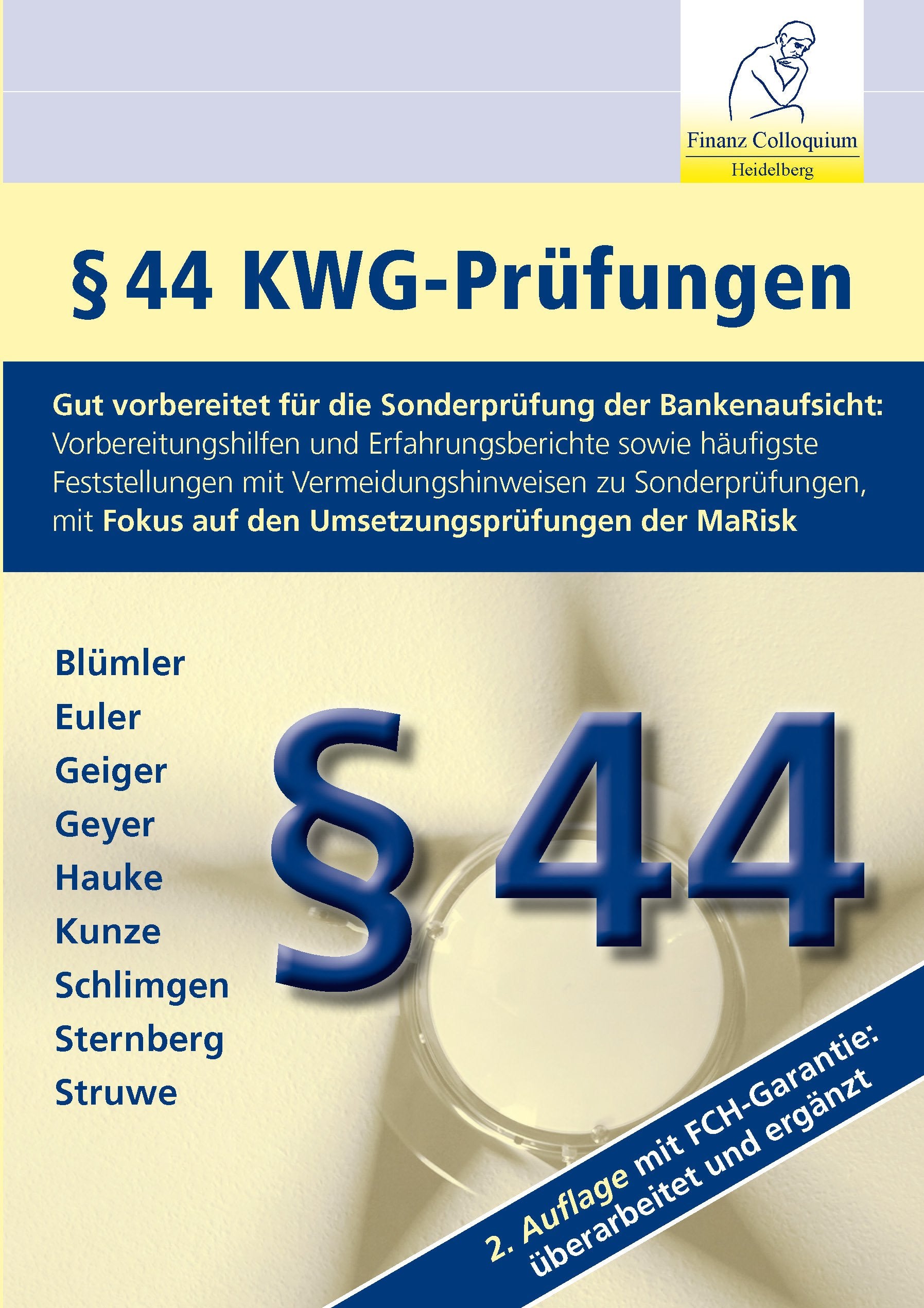 § 44 KWG-Prüfungen - Blümler, Peter book