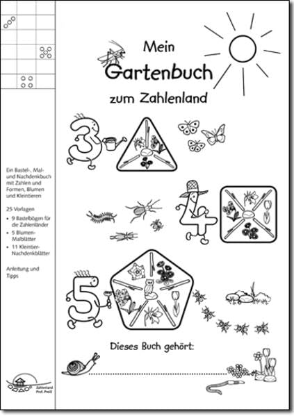 Mein Gartenbuch zum Zahlenland: Ein Bastel-, Mal- und Nachdenkbuch mit Zahlen und Formen, Blumen und Kleintieren (10er Set) Mathematics