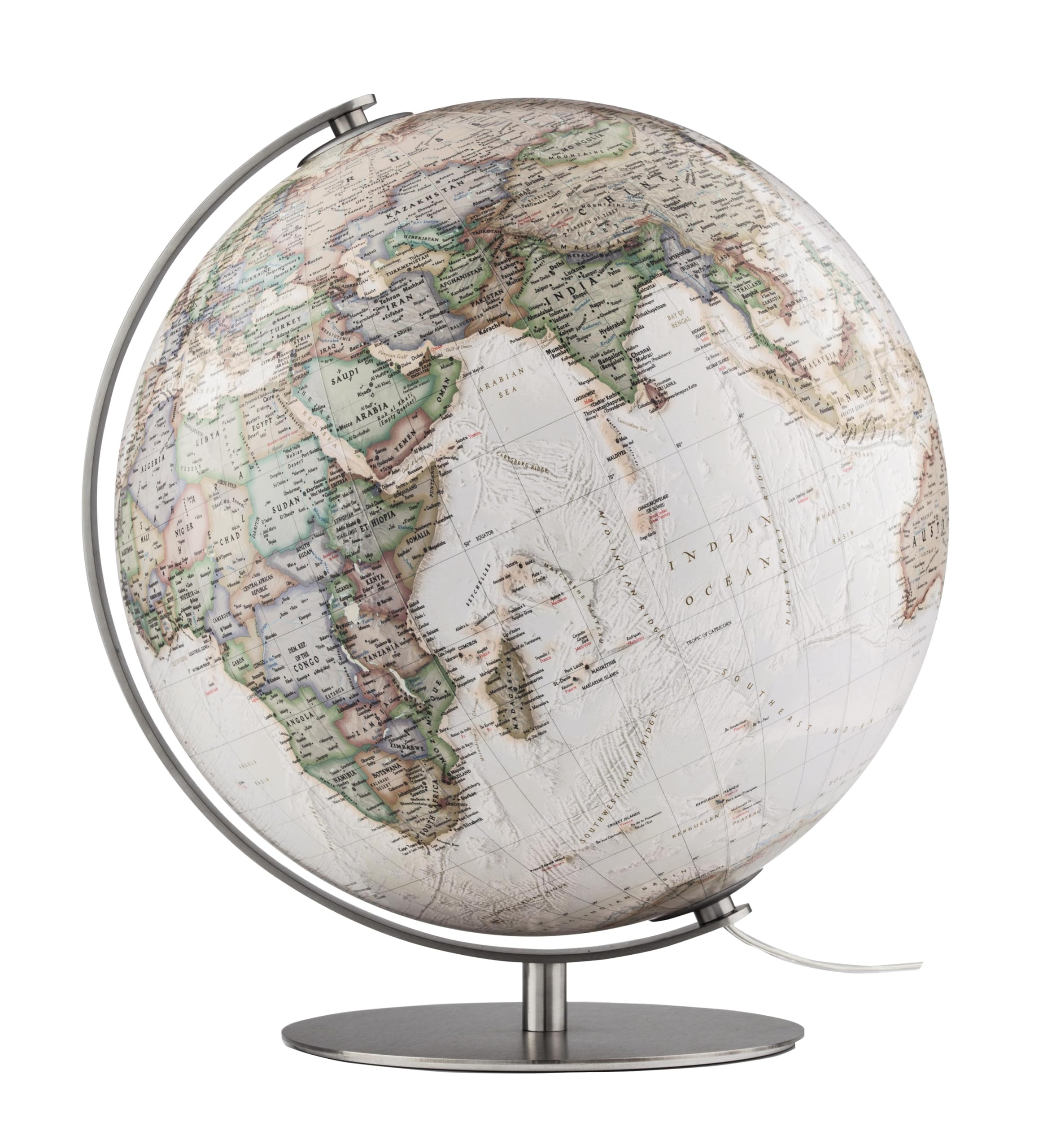 Fusion 3703 Executive: Leuchtglobus, 37 cm Durchm., Antikdesign-Kartografie von National Geographic, Edelstahlmeridian und -fuß, traditionell handkaschiert book