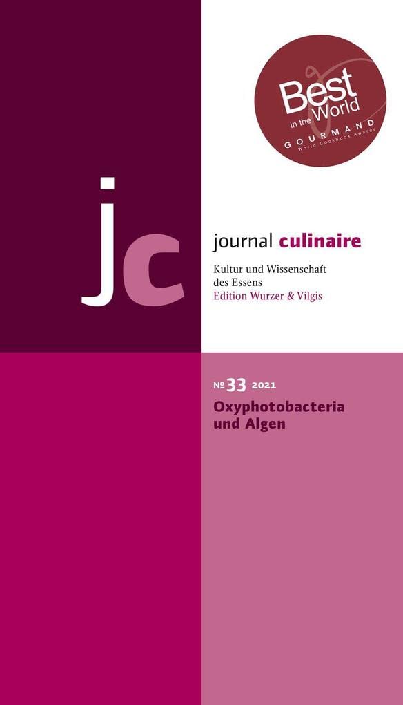 journal culinaire No. 33: Oxyphotobacteria und Algen Social Sciences