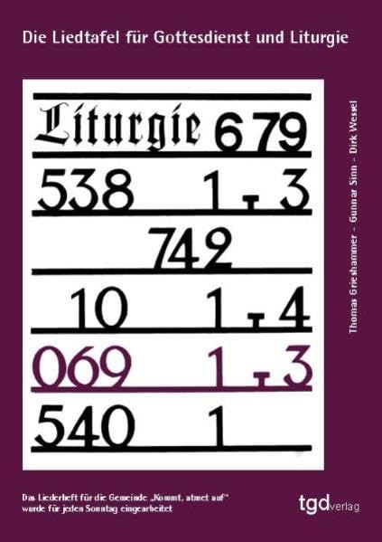 Die Liedtafel für Gottesdienst und Liturgie Religion & Esotericism