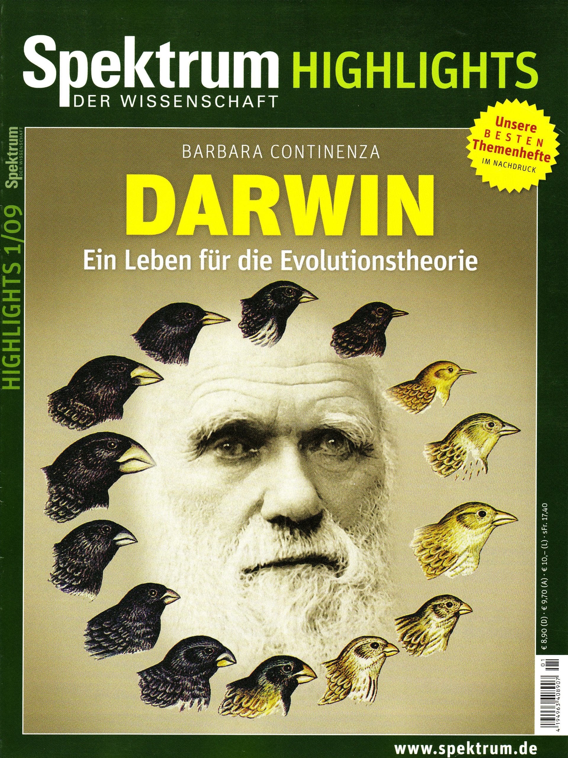 Spektrum Highlights 1/09. Charles Darwin: Ein Leben für die Evolutionstheorie book