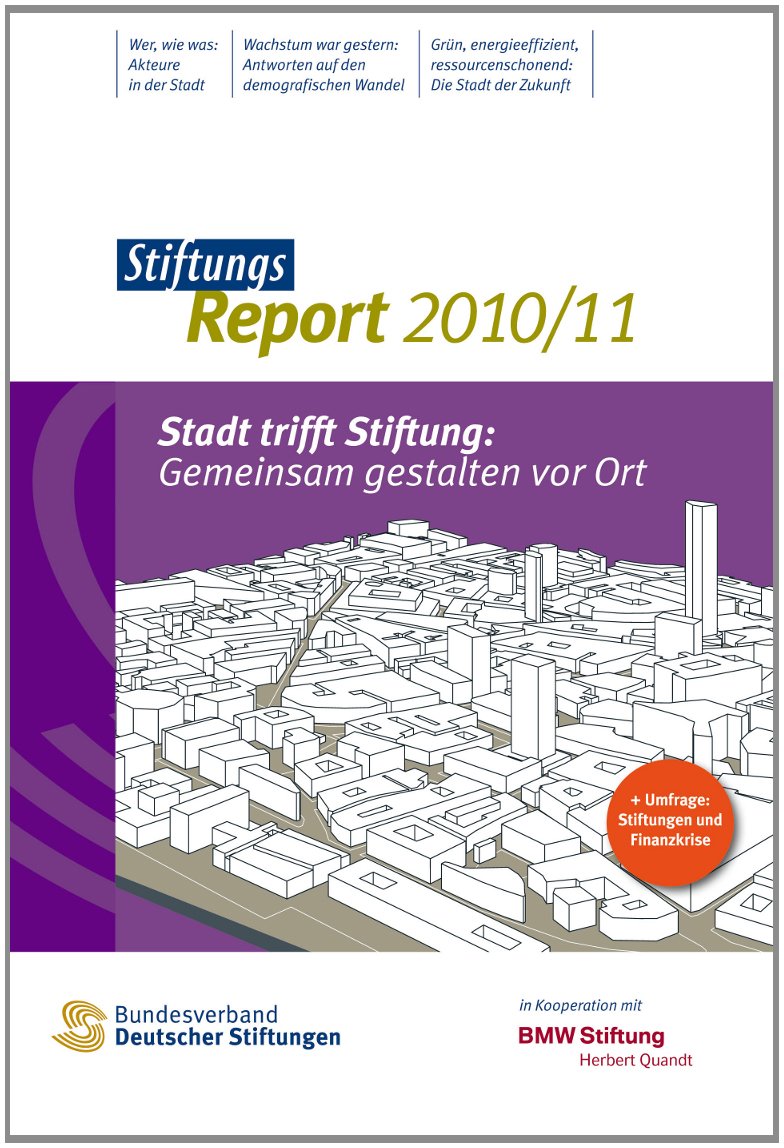 StiftungsReport 2010/11: Stadt trifft Stiftung: Gemeinsam gestalten vor Ort Politics & History