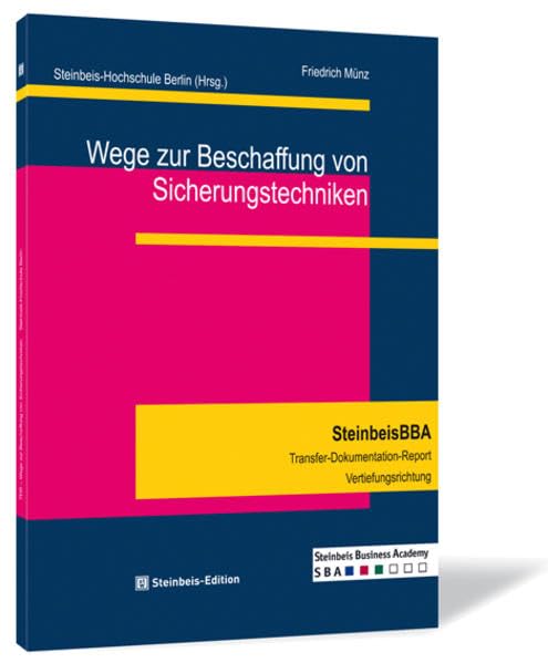 Wege zur Beschaffung von Sicherungstechniken  book