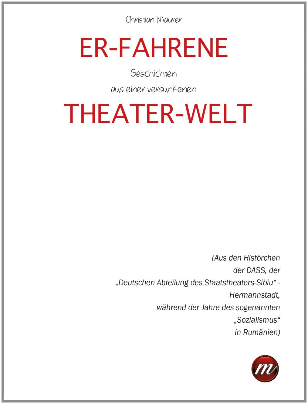 Erfahrene Theater-Welt Poetry