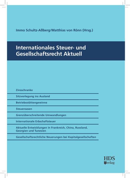 Internationales Steuer- und Gesellschaftsrecht Aktuell Law