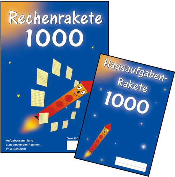 Paket 1000: aus Rechenrakete 1000 und Hausaufgabenrakete 1000 (Rechenrakete-Reihe: aus RR 10, RR 20, RR 100, RR Über den Zehner (ZÜ), RR Einmaleins, RR 1000, RR 3.2, RR Millionen und RR 4.2) Learning & Reference