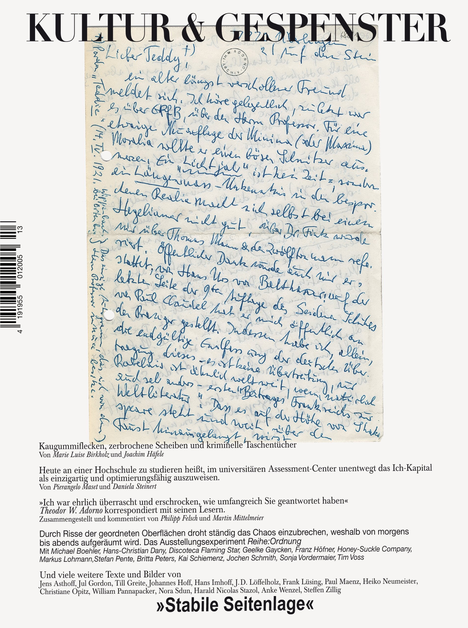 Kultur & Gespenster Nr. 13: Stabile Seitenlage Books