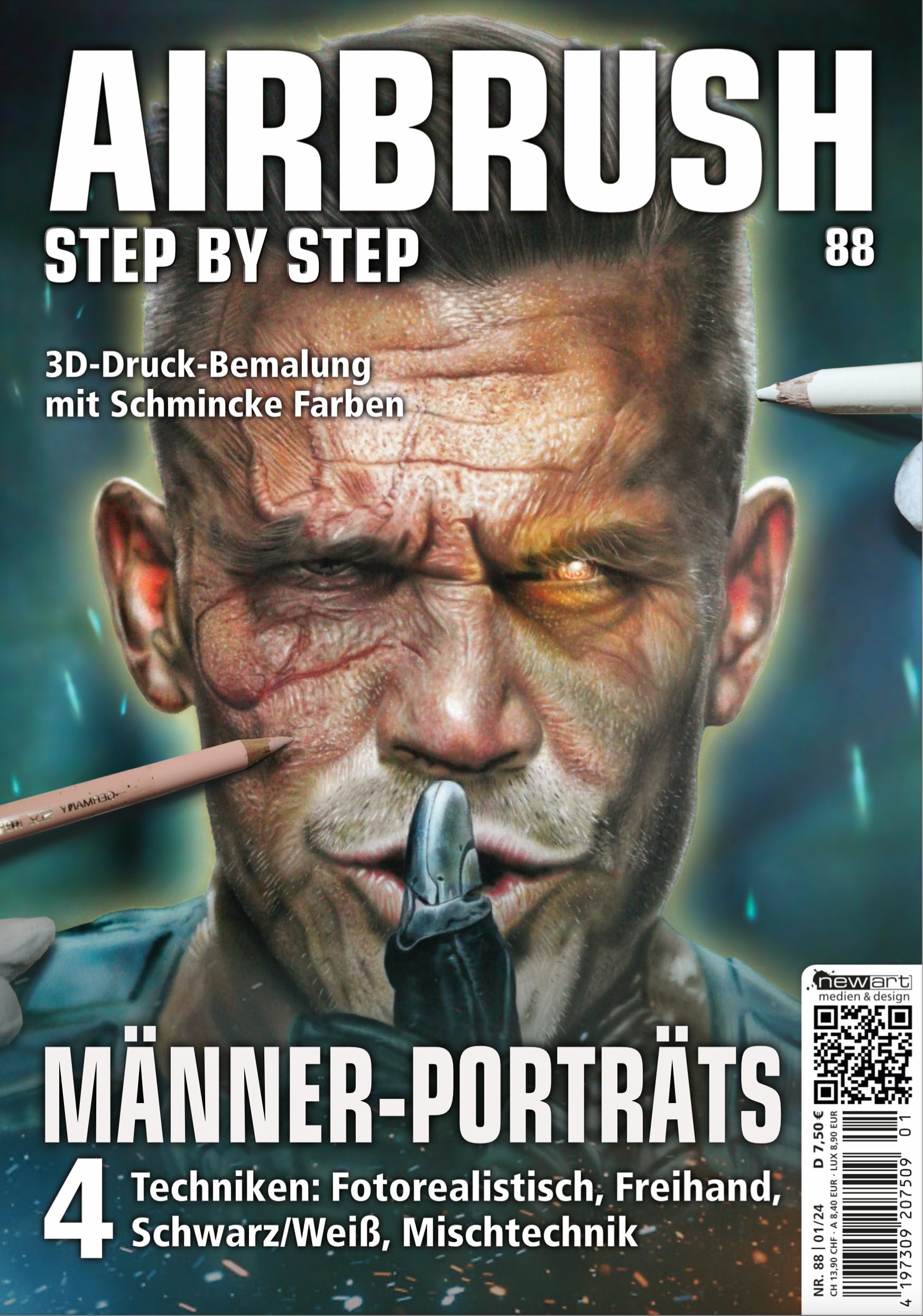 Airbrush Step by Step 88: Männer-Porträts (Airbrush Step by Step Magazin) Film, Art & Culture