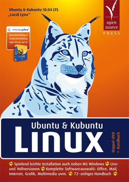 Ubuntu & Kubuntu Linux 10.04 LTS (2 DVDs u. 1 Bonus-CD) Aktuelle Version 10.04 LTS "Lucid Lynx" als Live- und Installationsversion, inkl. 72-seitigem Einsteiger-Booklet und Bonus-CD "MoneyPlex" Other software