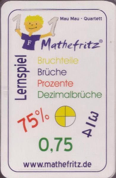 Mathefritz Lernkarten Bruchrechnen - Brüche Mau Mau Study Guides