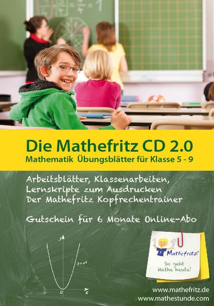 Die Mathefritz CD 2.0 - Mathematik Übungsblätter für Klasse 5-9 (PC+Mac+Linux) Other software