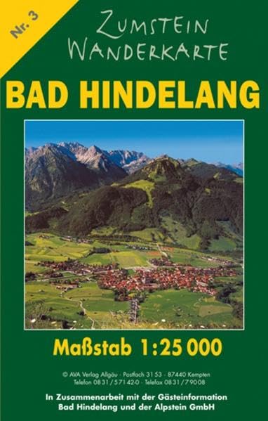 Zumstein Wanderkarte Bad Hindelang: 1:35000: In Zus.-Arb. m. d. Gästeinformation Hindelang (Zumstein Wanderkarten) Leisure, Home & Garden