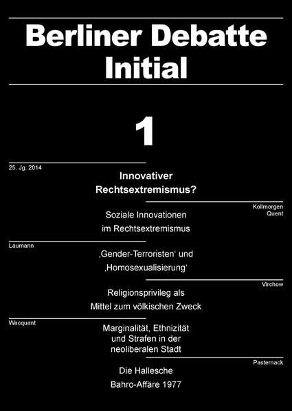 Innovativer Rechtsextremismus?: 25 (2014) 1 book