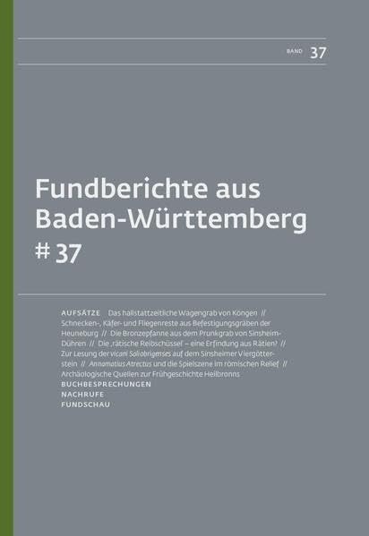 Fundberichte aus Baden-Württemberg 37 Natural Sciences