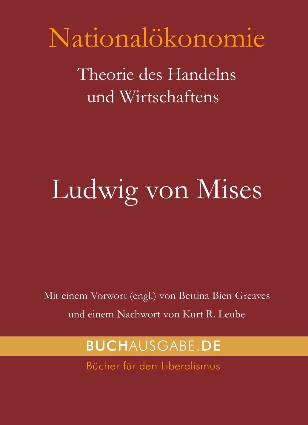 Nationalökonomie: Theorie des Handelns und Wirtschaftens Law