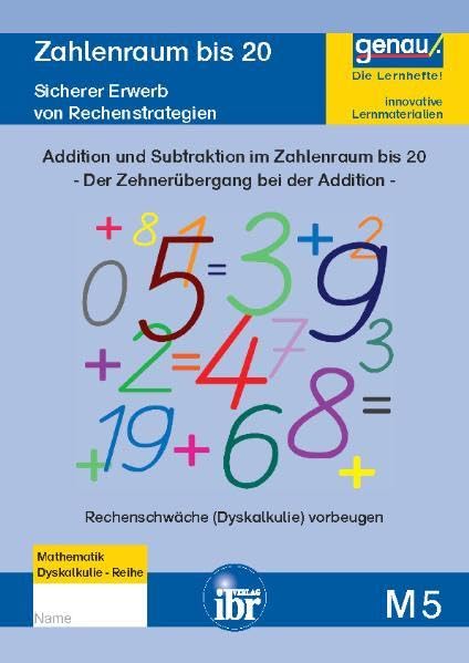 M5 - Rechnen im Zahlenraum bis 20: Der Zehnerübergang bei der Addition Study Guides