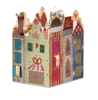 Häuser: Leuchtender Adventskalender (ca. 15 x 15 x 20 cm). Aus zwei Teilen zum Ineinanderstecken. Shining Advents Calendar Children's books
