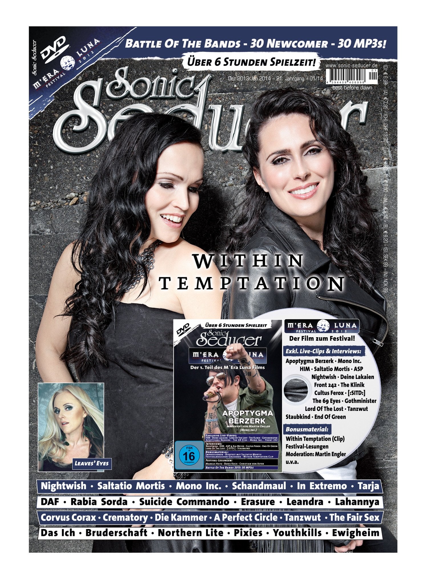 Sonic Seducer 12-13/01-14 mit DVD: M'Era Luna 2013 - Der Film, Teil 1 mit über 6 Stunden Spielzeit, Bands: Within Temptation & Tarja (Titel), ... Inc., Saltatio Mortis u.v.m.: Doppelausgabe Books