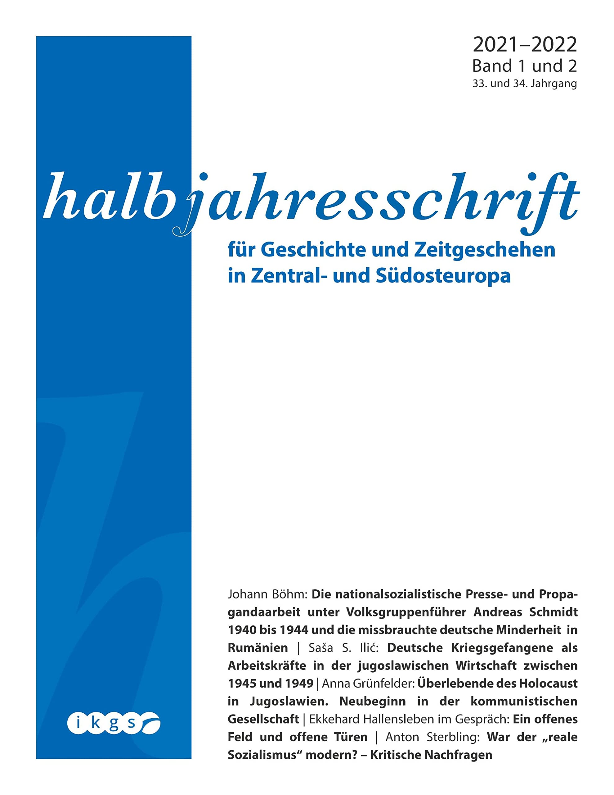Halbjahresschrift 2021-2022 Politics & History