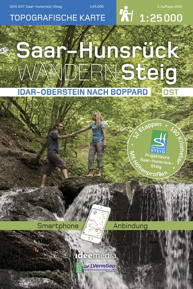 Saar-Hunsrück-Steig Wanderkarte Ost 1: 25 000 mit Online-Anbindung und Höhenprofilen: Topografische Karte. Idar-Oberstein nach Boppard. Mit ... Pocket / Pocketwanderführer von ideemedia) Leisure, Home & Garden