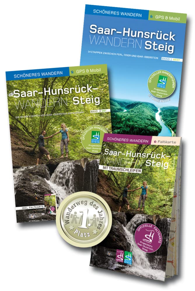 Saar-Hunsrück-Steig - Das WanderSet: Idar-Oberstein bis Boppard. Buch und Detailkarte 1:25 000 im praktischen Pocket-Format Leisure, Home & Garden