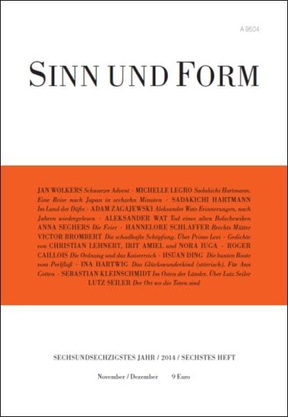 Product Image: Sinn und Form 6/2014
