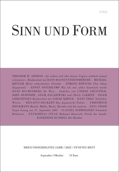 Sinn und Form 5/2021: Beiträge zur Literatur (Sinn und Form: Beiträge zur Literatur) Contemporary literature Books