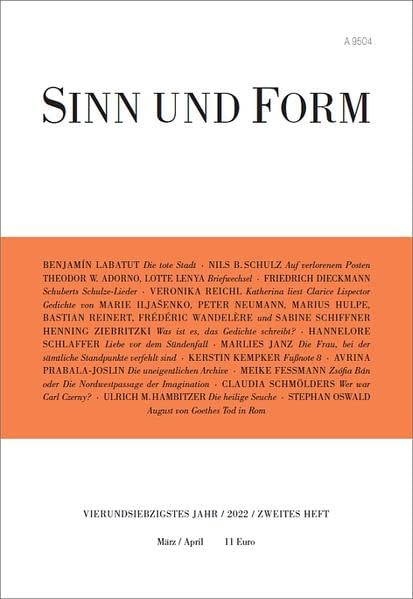 SINN UND FORM 2/2022: Beiträge zur Literatur (Sinn und Form: Beiträge zur Literatur) Poetry