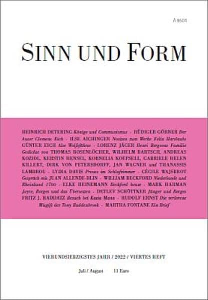 Sinn und Form 4/2022: Beiträge zur Literatur (Sinn und Form: Beiträge zur Literatur) Contemporary literature Books