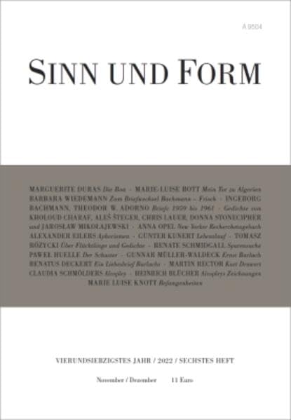 SINN UND FORM 6/2022: Beiträge zur Literatur (Sinn und Form: Beiträge zur Literatur) Contemporary literature Books