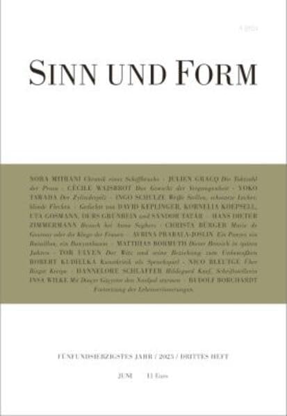 SINN UND FORM 3/2023: Beiträge zur Literatur (Sinn und Form: Beiträge zur Literatur) Contemporary literature Books