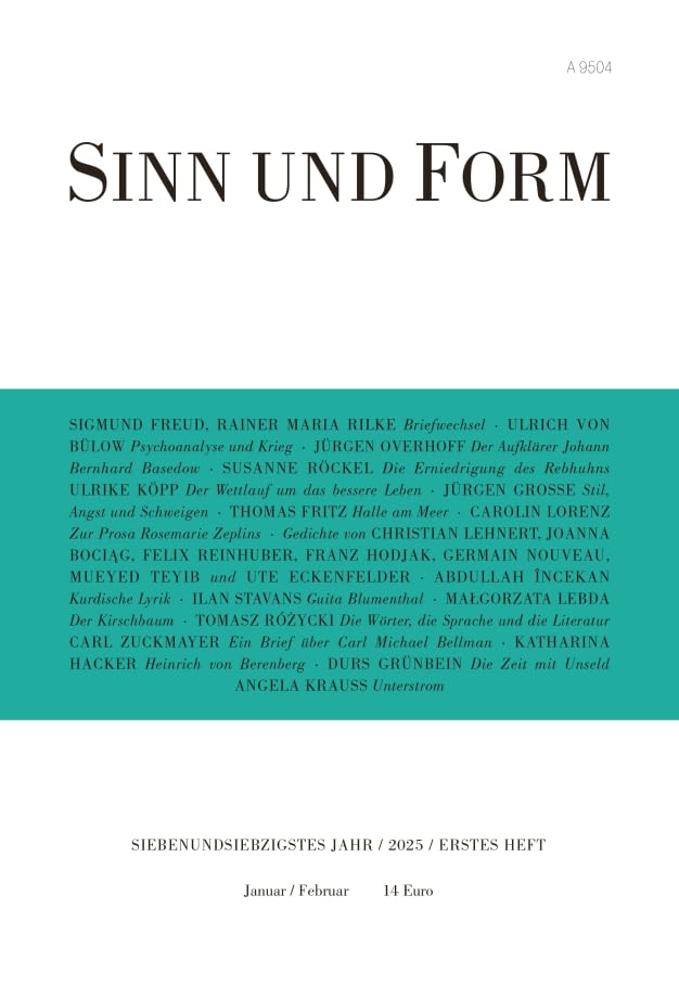 Sinn und Form 1/2025: Beiträge zur Literatur (Sinn und Form: Beiträge zur Literatur) Contemporary literature Books