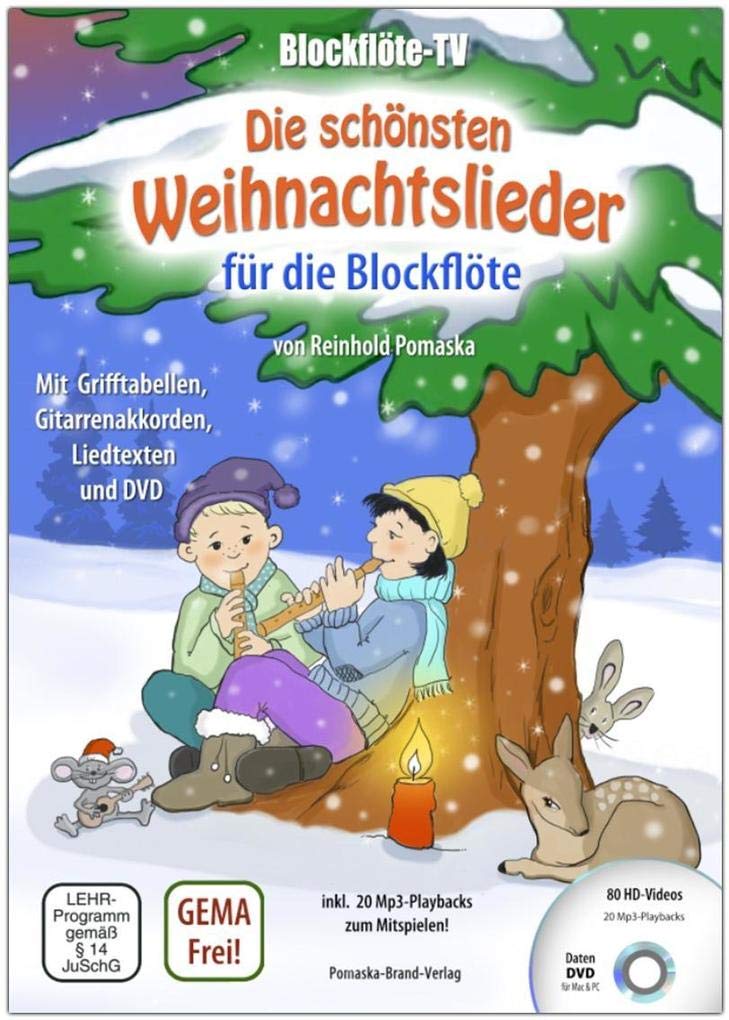 Blockflöte-TV: Die schönsten Weihnachtslieder für die Blockflöte - incl. DVD mit Lehrvideos und Playbacks zum Mitspielen book