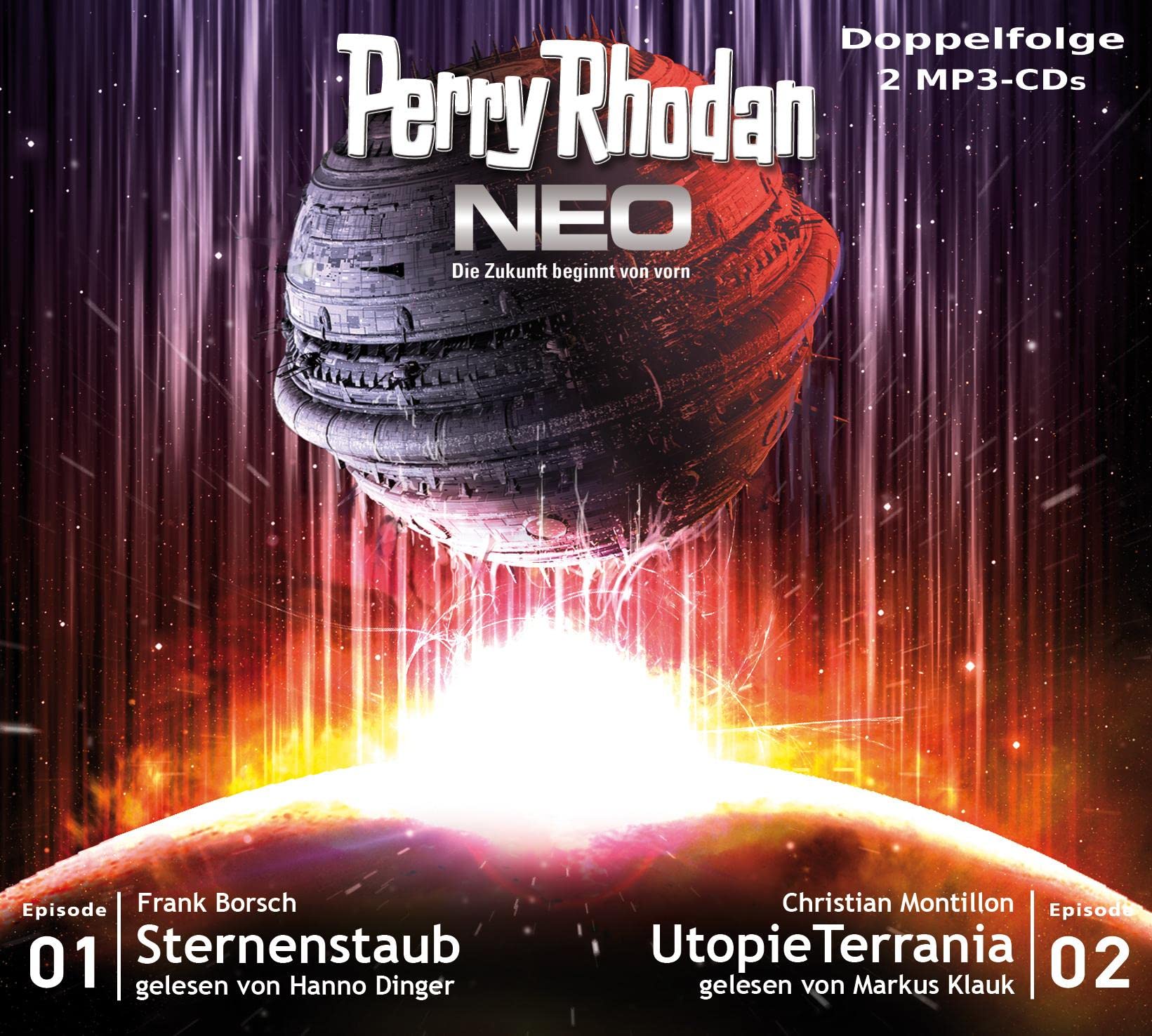 Perry Rhodan NEO MP3 Doppel-CD Folgen 01 + 02: Sternenstaub; Utopie Terrania Contemporary literature