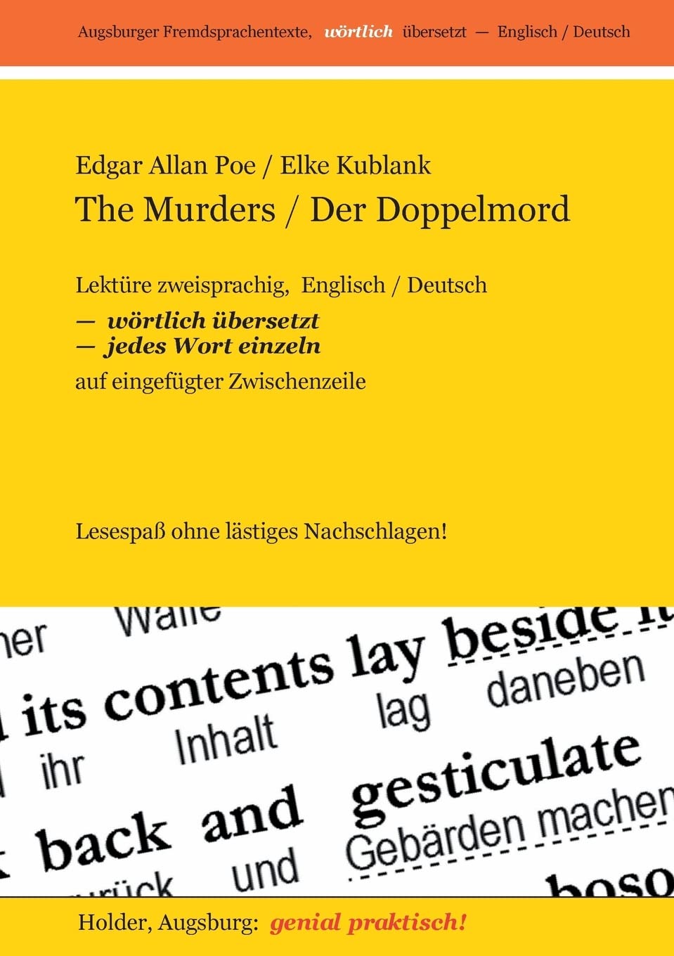 The Murders / Der Doppelmord -- Lektüre zweisprachig,  Englisch / Deutsch, Study Guides