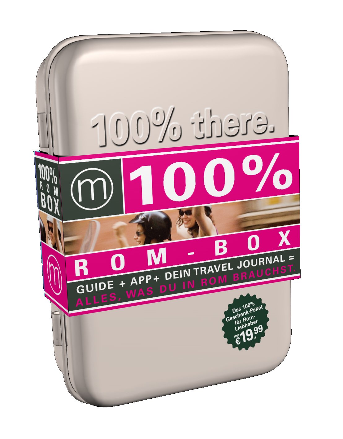 100% Rom-Box: Enthält 100% Cityguide Rom inkl. App, 100% Travel Journal, 3 Rom Postkarten. Verpackt in stylischer Blechbox.: Guide + App + dein Travel Journal = Alles, was du in Rom brauchst Leisure, Home & Garden
