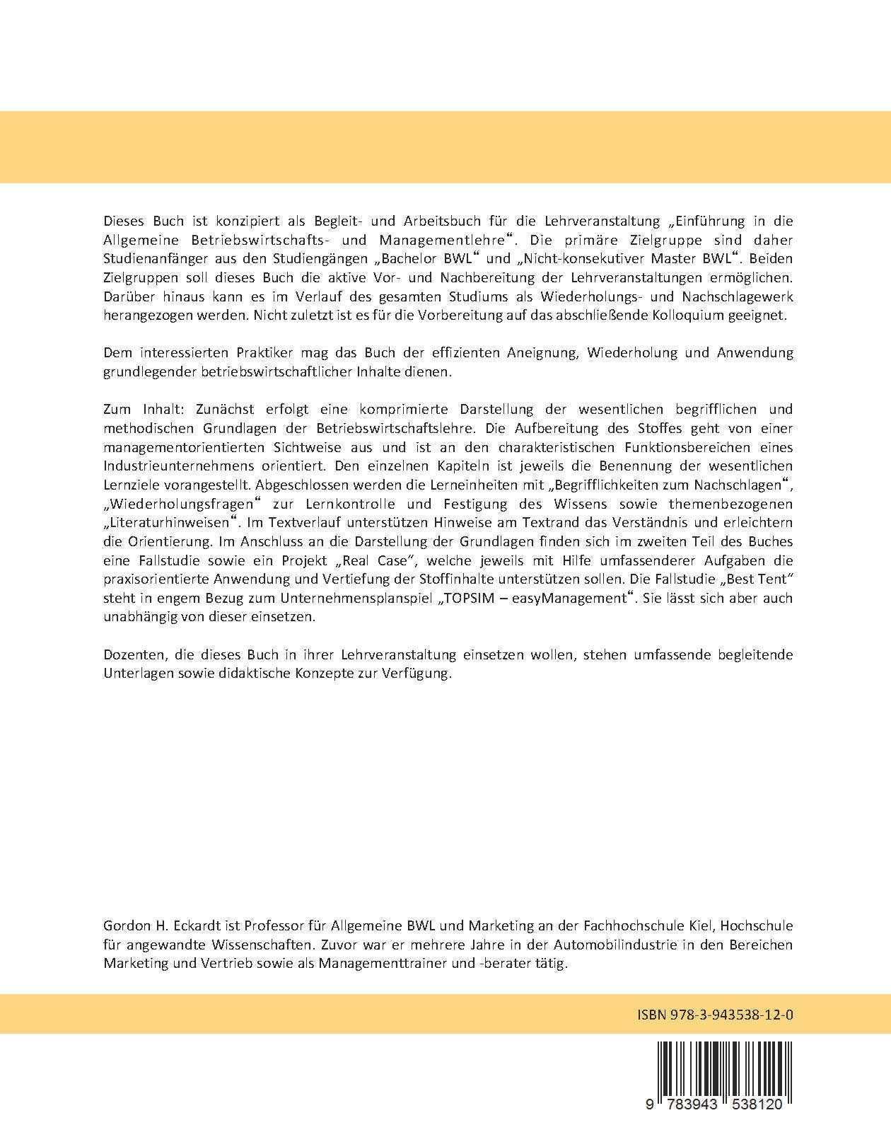 Business Management I: Einführung in die Betriebswirtschaftslehre und Grundlagen der Unternehmensführung Law