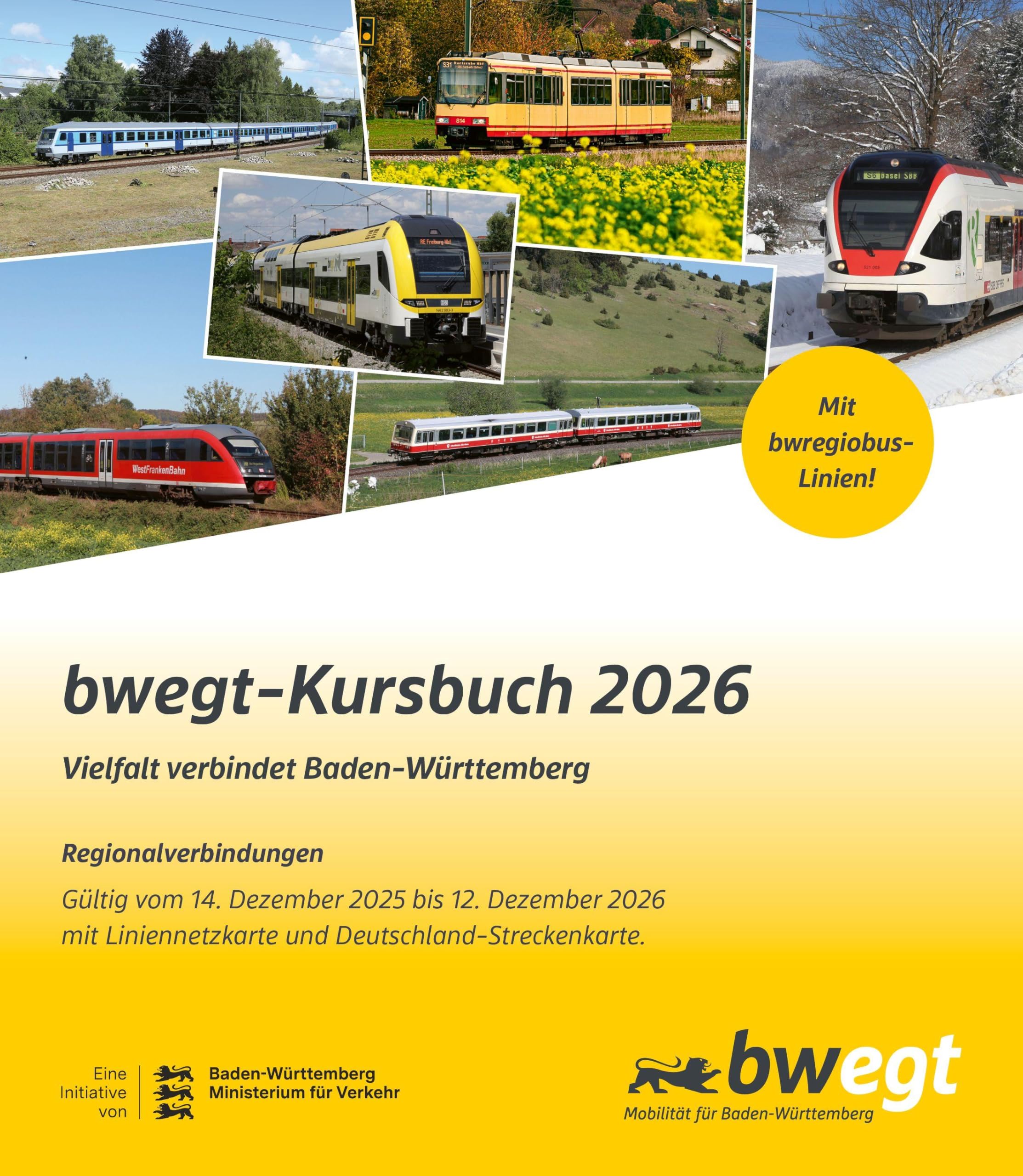 bwegt-Kursbuch Baden-Württemberg 2026 Leisure, Home & Garden