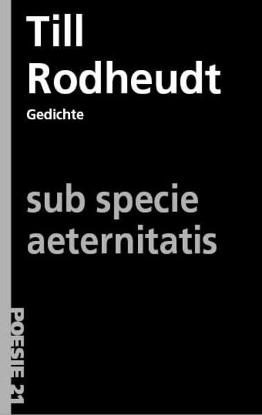 sub specie aeternitatis Contemporary literature Books