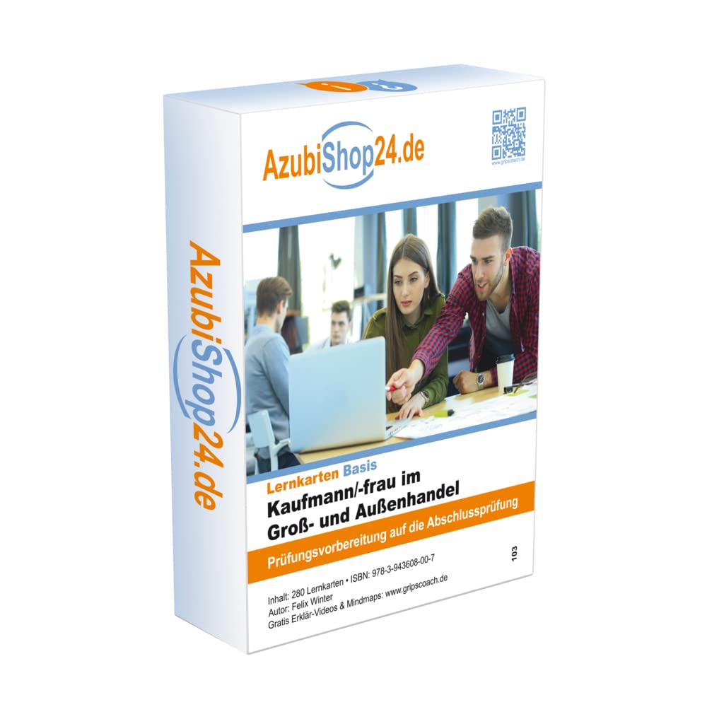 AzubiShop24.de Basis-Lernkarten Kaufmann / Kauffrau im Groß- und Außenhandel Business, Finance & Career