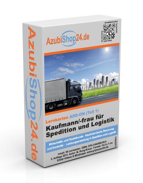 AzubiShop24.de Add-on-Lernkarten Kaufmann / Kauffrau für Spedition und Logistikdienstleistung: Erfolgreiche Prüfungsvorbereitung auf die Abschlussprüfung Professional & Reference Books