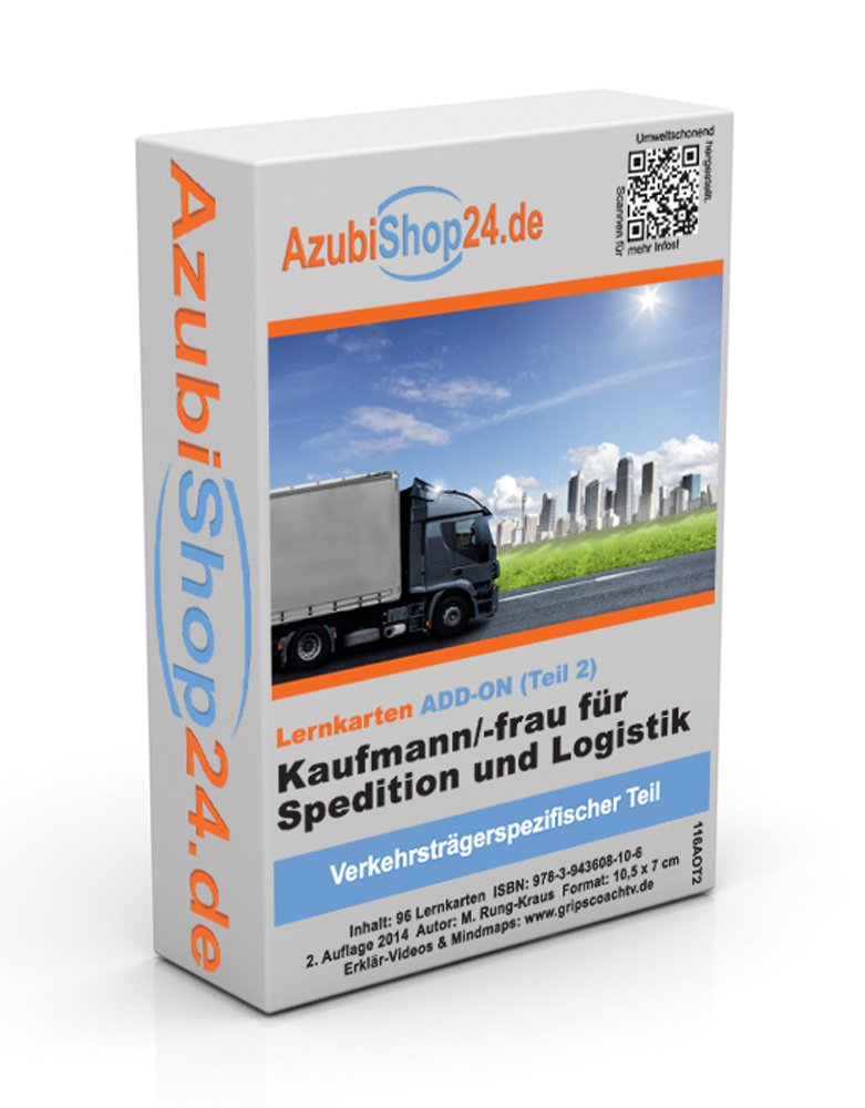AzubiShop24.de Add-on-Lernkarten Kaufmann / Kauffrau für Spedition und Logistikdienstleistung: Erfolgreiche Prüfungsvorbereitung auf die Abschlussprüfung Verkehrsträgerspezifischer Teil Professional & Reference Books