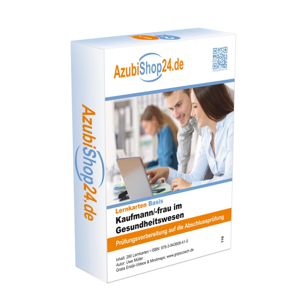 Lernkarten Kaufmann im Gesundheitswesen: Prüfungsvorbereitung auf die Abschlussprüfung Study Guides
