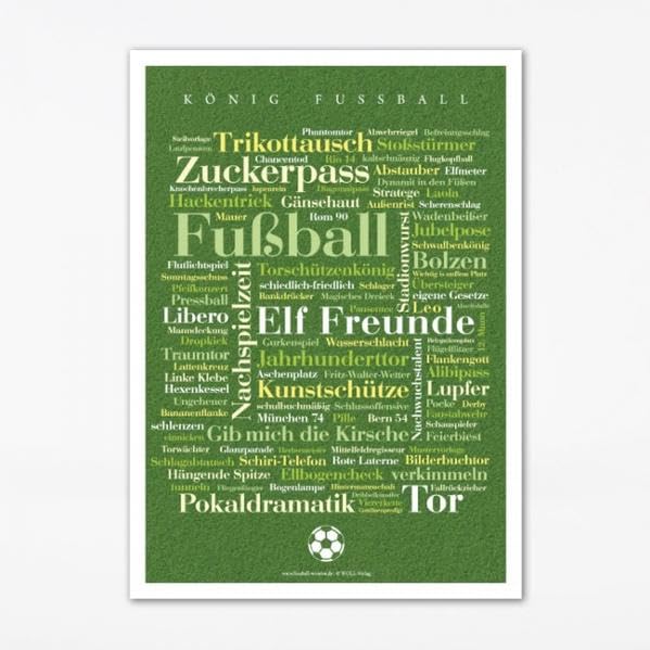 König Fußball: Wörterposter mit den schönsten Begriffen aus der Fußballwelt Film, Art & Culture