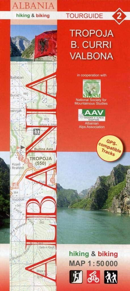 Albania hiking & biking 1:50 000 Karte 2: Tropoja - B. Curri - Valbona Leisure, Home & Garden